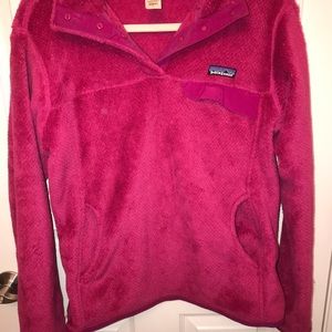 Pink Patagonia Pullover Fleece: L